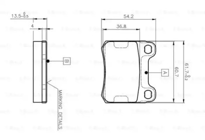 Комплект тормозных колодок BOSCH 0 986 TB2 007