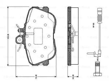 Комплект тормозных колодок BOSCH 0 986 TB2 024