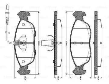 Комплект тормозных колодок BOSCH 0 986 TB2 025