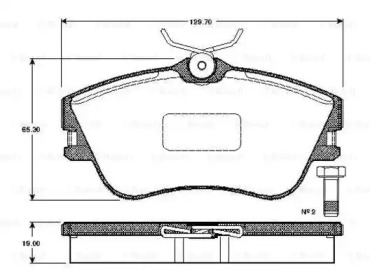 Комплект тормозных колодок BOSCH 0 986 TB2 027