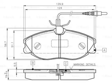 Комплект тормозных колодок BOSCH 0 986 TB2 035