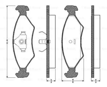 Комплект тормозных колодок BOSCH 0 986 TB2 067