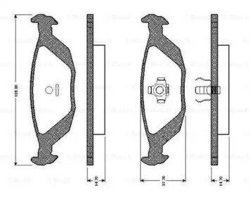 Комплект тормозных колодок BOSCH 0 986 TB2 083