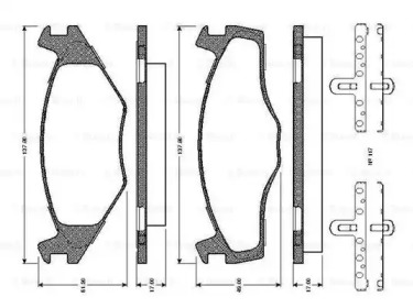 Комплект тормозных колодок BOSCH 0 986 TB2 091