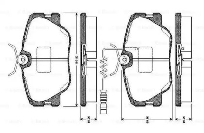 Комплект тормозных колодок BOSCH 0 986 TB2 099