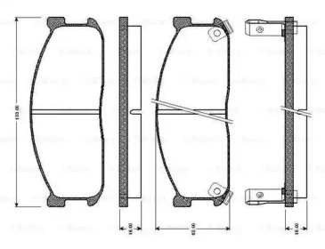 Комплект тормозных колодок BOSCH 0 986 TB2 127