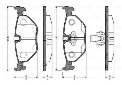 Комплект тормозных колодок BOSCH 0 986 TB2 145