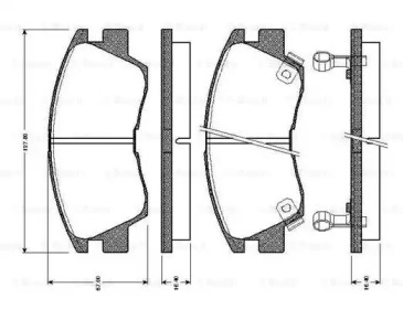 Комплект тормозных колодок BOSCH 0 986 TB2 154