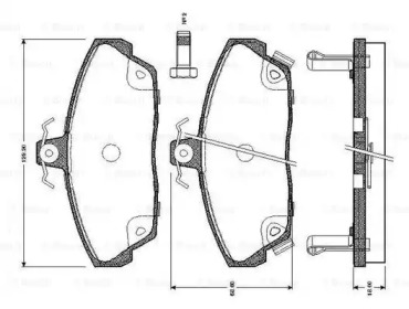 Комплект тормозных колодок BOSCH 0 986 TB2 190