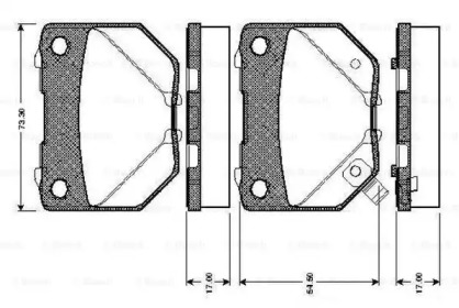 Комплект тормозных колодок BOSCH 0 986 TB2 198