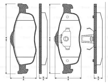 Комплект тормозных колодок BOSCH 0 986 TB2 240