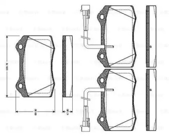 Комплект тормозных колодок BOSCH 0 986 TB2 243