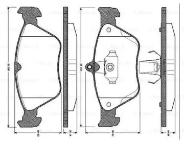 Комплект тормозных колодок BOSCH 0 986 TB2 256