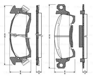 Комплект тормозных колодок BOSCH 0 986 TB2 269