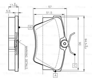 Комплект тормозных колодок BOSCH 0 986 TB2 290