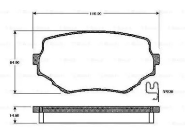 Комплект тормозных колодок BOSCH 0 986 TB2 291