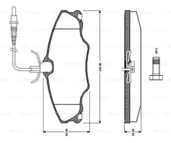 Комплект тормозных колодок BOSCH 0 986 TB2 296