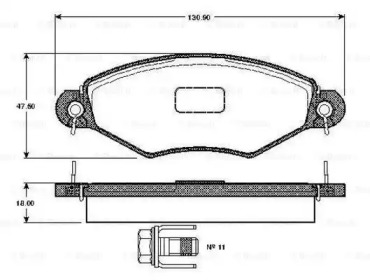 Комплект тормозных колодок BOSCH 0 986 TB2 315