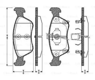 Комплект тормозных колодок BOSCH 0 986 TB2 332