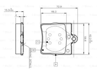 Комплект тормозных колодок BOSCH 0 986 TB2 334