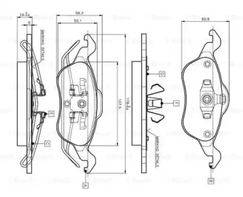 Комплект тормозных колодок BOSCH 0 986 TB2 338