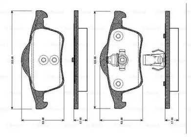 Комплект тормозных колодок BOSCH 0 986 TB2 352