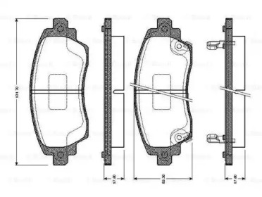 Комплект тормозных колодок BOSCH 0 986 TB2 353