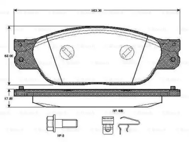 Комплект тормозных колодок BOSCH 0 986 TB2 362