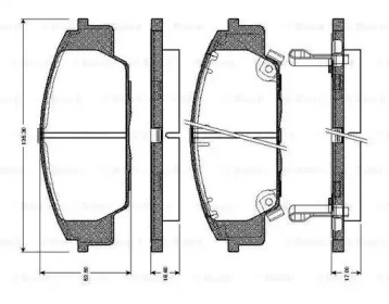 Комплект тормозных колодок BOSCH 0 986 TB2 364