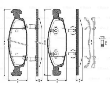 Комплект тормозных колодок BOSCH 0 986 TB2 365