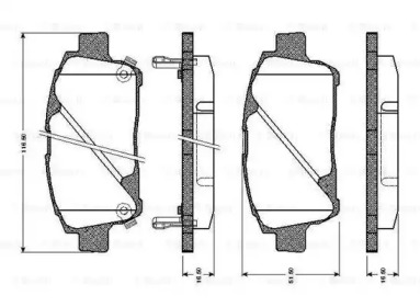 Комплект тормозных колодок BOSCH 0 986 TB2 367