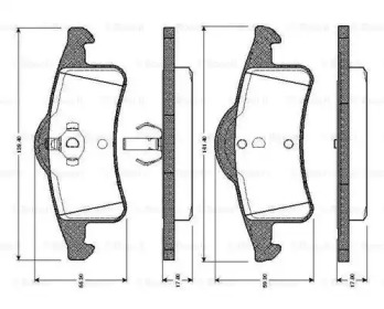 Комплект тормозных колодок BOSCH 0 986 TB2 373