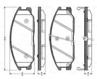 Комплект тормозных колодок BOSCH 0 986 TB2 379