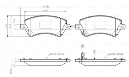 Комплект тормозных колодок BOSCH 0 986 TB2 397