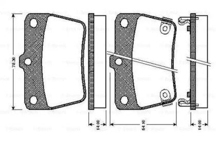 Комплект тормозных колодок BOSCH 0 986 TB2 406