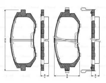 Комплект тормозных колодок BOSCH 0 986 TB2 428