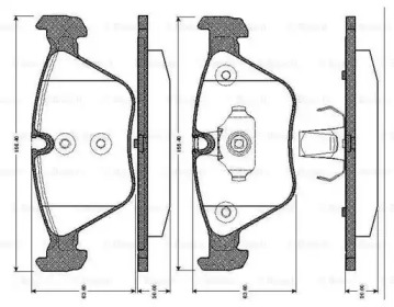 Комплект тормозных колодок BOSCH 0 986 TB2 435