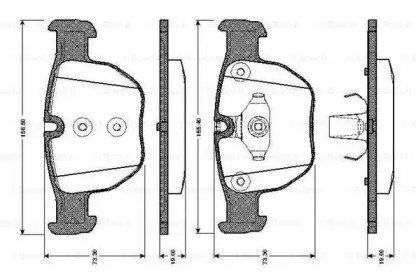 Комплект тормозных колодок BOSCH 0 986 TB2 444