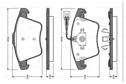 Комплект тормозных колодок BOSCH 0 986 TB2 462