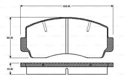 Комплект тормозных колодок BOSCH 0 986 TB2 494