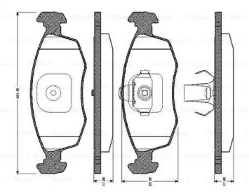 Комплект тормозных колодок BOSCH 0 986 TB2 539