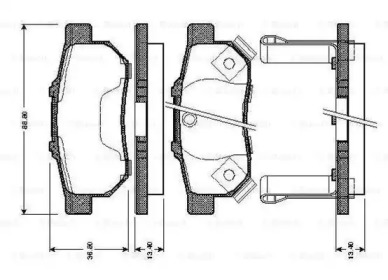 Комплект тормозных колодок BOSCH 0 986 TB2 573