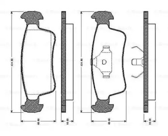 Комплект тормозных колодок BOSCH 0 986 TB2 578