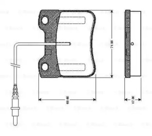 Комплект тормозных колодок BOSCH 0 986 TB2 582