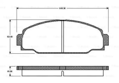 Комплект тормозных колодок BOSCH 0 986 TB2 601