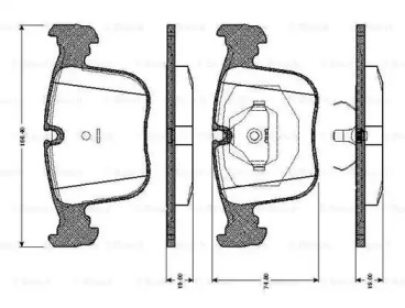 Комплект тормозных колодок BOSCH 0 986 TB2 664