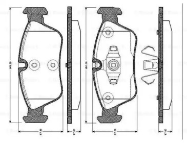 Комплект тормозных колодок BOSCH 0 986 TB2 668