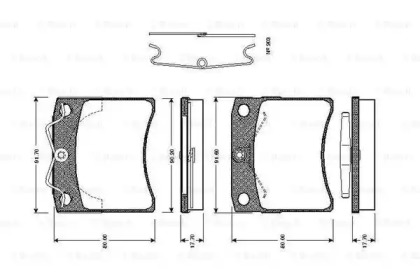 Комплект тормозных колодок BOSCH 0 986 TB2 670