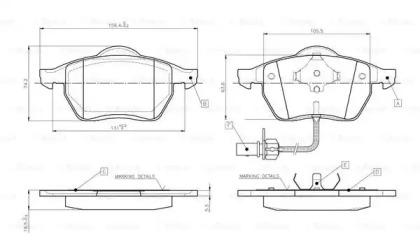 Комплект тормозных колодок BOSCH 0 986 TB2 673