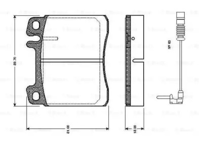 Комплект тормозных колодок BOSCH 0 986 TB2 682